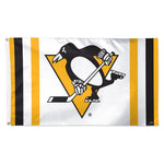 Pittsburgh Penguins vertical stripe Flag - Deluxe 3' X 5'