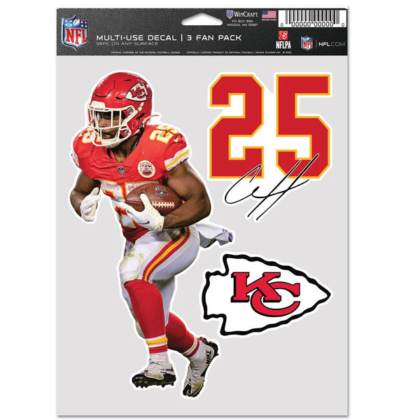 Kansas City Chiefs Multi Use 3 Fan Pack Clyde Edwards-Helaire