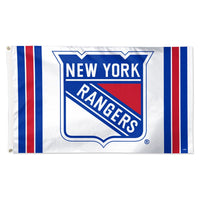 New York Rangers vertical stripe Flag - Deluxe 3' X 5'