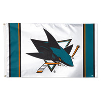 San Jose Sharks vertical stripe Flag - Deluxe 3' X 5'