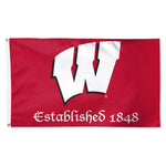 Wholesale-Wisconsin Badgers ESTABLISHED 1848 Flag - Deluxe 3' X 5'