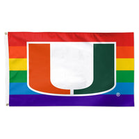 Miami Hurricanes PRIDE Flag - Deluxe 3' X 5'