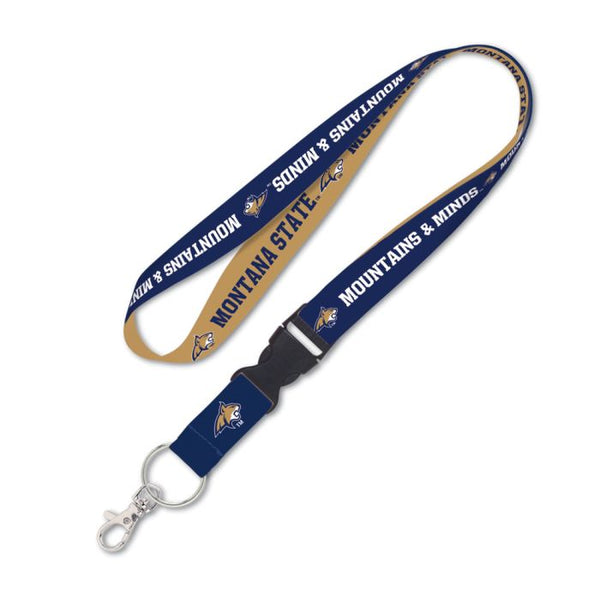 Wholesale-Montana State Bobcats MOUNTAINS &amp; MINDS Lanyard w/detachable buckle 1"