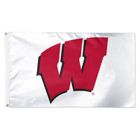 Wholesale-Wisconsin Badgers WHITE BACKGROUND Flag - Deluxe 3' X 5'