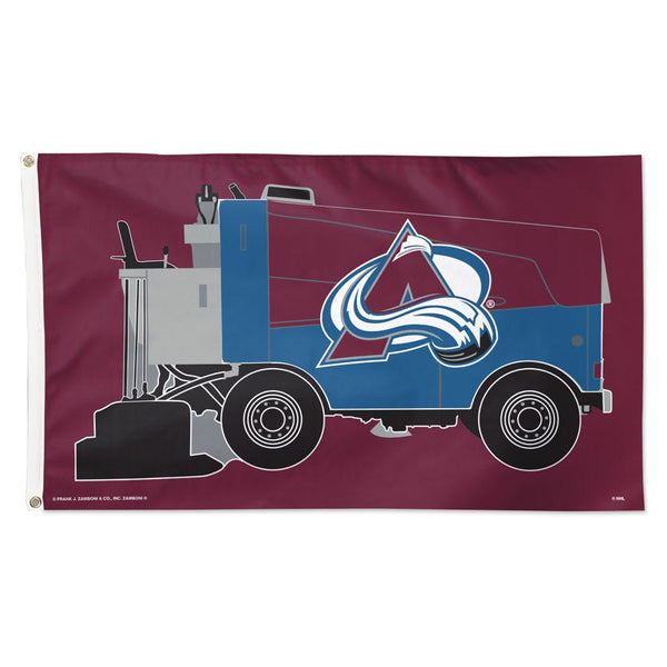 Colorado Avalanche Zamboni NHL zamboni Flag - Deluxe 3' X 5'