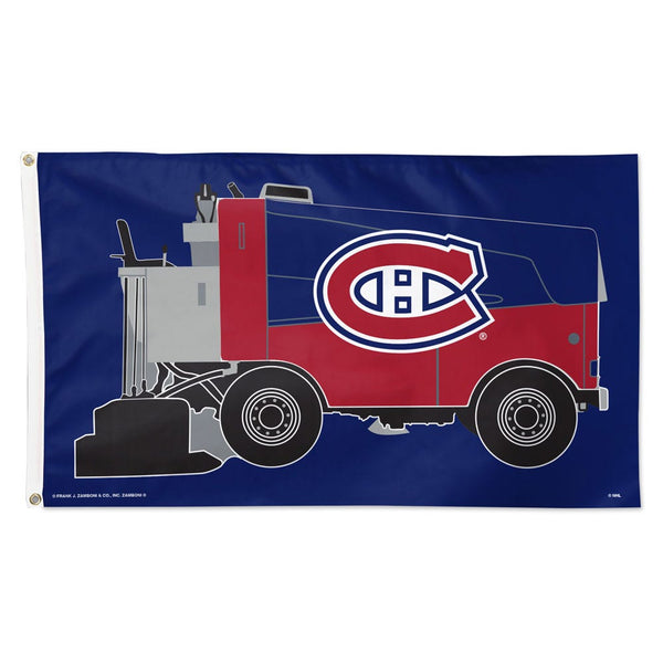 Montreal Canadiens Zamboni NHL zamboni Flag - Deluxe 3' X 5'