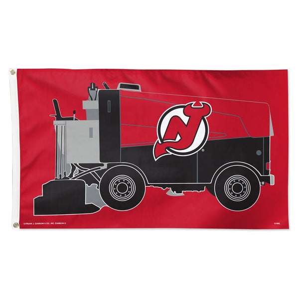 New Jersey Devils Zamboni NHL zamboni Flag - Deluxe 3' X 5'
