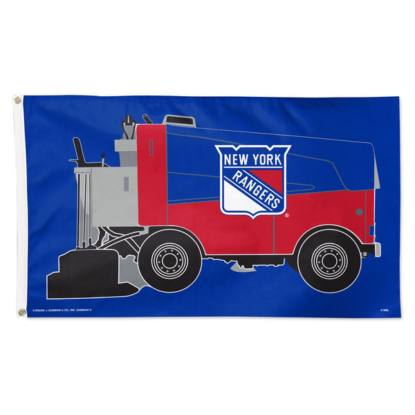 New York Rangers Zamboni NHL zamboni Flag - Deluxe 3' X 5'