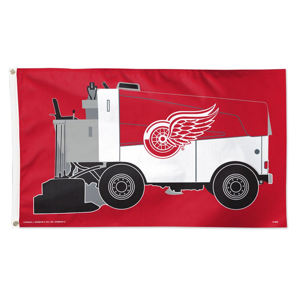 Detroit Red Wings Zamboni NHL zamboni Flag - Deluxe 3' X 5'