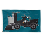 San Jose Sharks Zamboni NHL zamboni Flag - Deluxe 3' X 5'