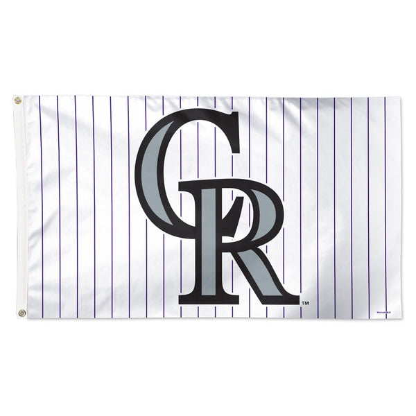 Colorado Rockies pinstripe Flag - Deluxe 3' X 5'