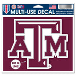 Texas A&M Aggies Multi-Use Decal - cut to logo 5" x 6"