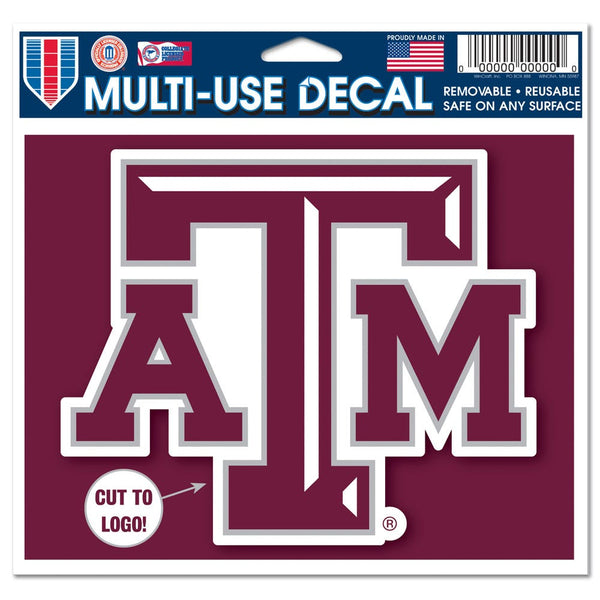 Texas A&M Aggies Multi-Use Decal - cut to logo 5" x 6"