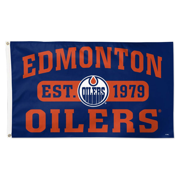 Edmonton Oilers ESTABLISHED Flag - Deluxe 3' X 5'