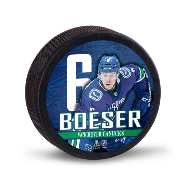 Vancouver Canucks Hockey Puck Packaged Brock Boeser