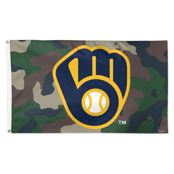 Milwaukee Brewers camo Flag - Deluxe 3' X 5'