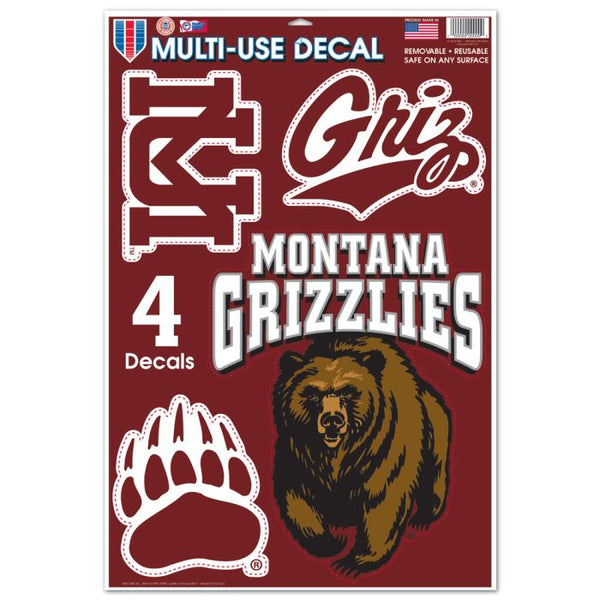 Wholesale-Montana Grizzlies Multi-Use Decal 11" x 17"