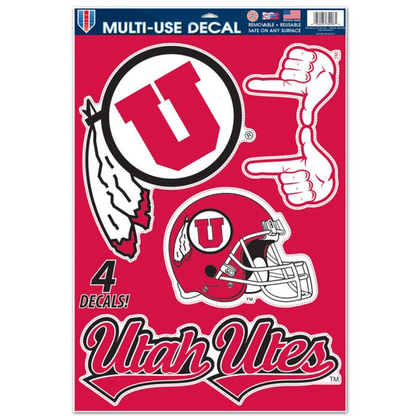 Wholesale-Utah Utes Multi-Use Decal 11" x 17"