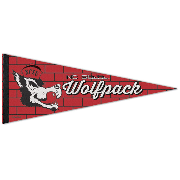 NC State Wolfpack /College Vault SLOBBERING WOLF Premium Pennant 12" x 30"