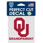 Wholesale-Oklahoma Sooners GRANDPARENT Perfect Cut Color Decal 4" x 4"