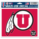 Wholesale-Utah Utes Multi-Use Decal - cut to logo 5" x 6"