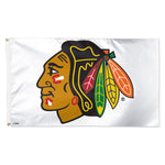 Chicago Blackhawks white Flag - Deluxe 3' X 5'