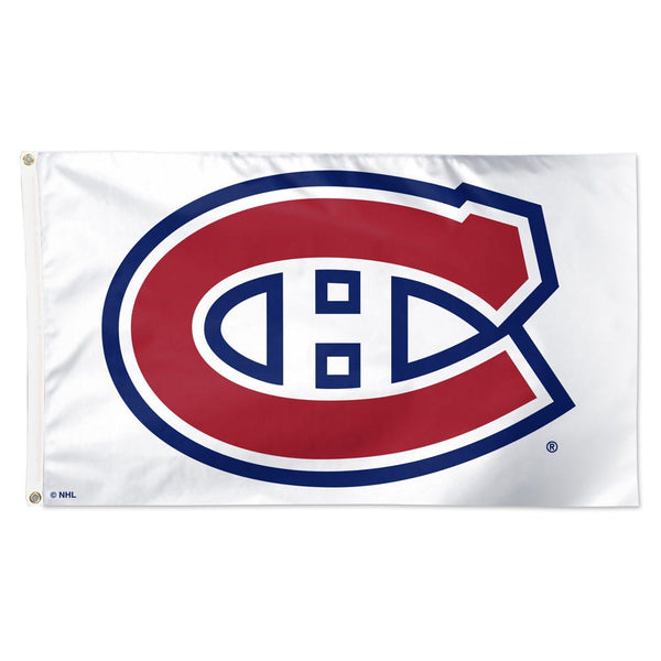 Montreal Canadiens white Flag - Deluxe 3' X 5'