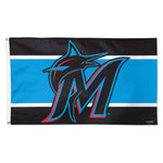 Miami Marlins H STRIPE Flag - Deluxe 3' X 5'