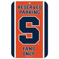 Wholesale-Syracuse Orange Reserved Parking Plastic Sign 11" x 17"