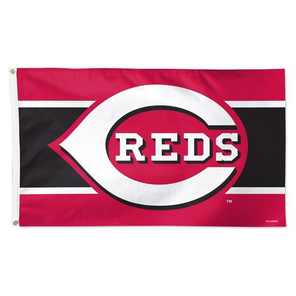 Cincinnati Reds H STRIPE Flag - Deluxe 3' X 5'