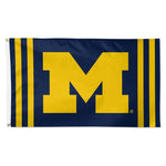 Michigan Wolverines VERTICAL STRIPES Flag - Deluxe 3' X 5'