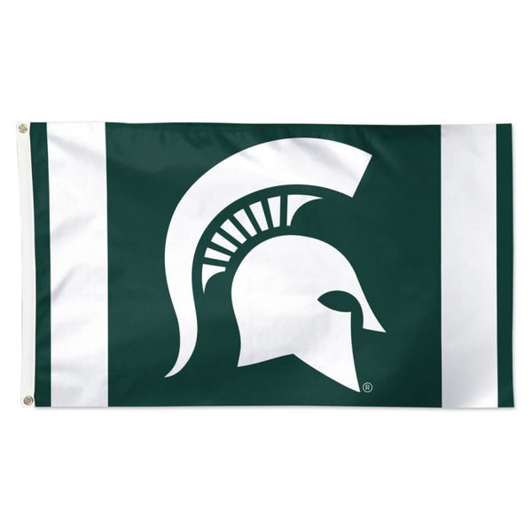 Wholesale-Michigan State Spartans VERTICAL STRIPES Flag - Deluxe 3' X 5'