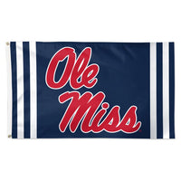 Wholesale-Ole Miss Rebels VERTICAL STRIPES Flag - Deluxe 3' X 5'