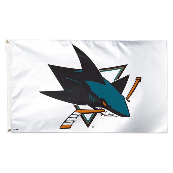 San Jose Sharks white Flag - Deluxe 3' X 5'