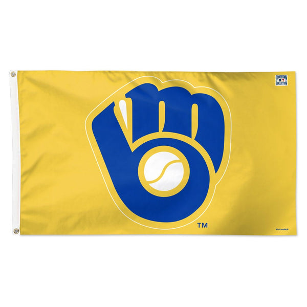 Milwaukee Brewers yellow Flag - Deluxe 3' X 5'