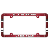 Ball State Cardinals Lic Plate Frame Full Color