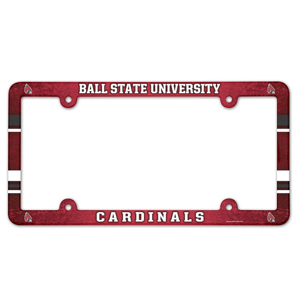 Ball State Cardinals Lic Plate Frame Full Color