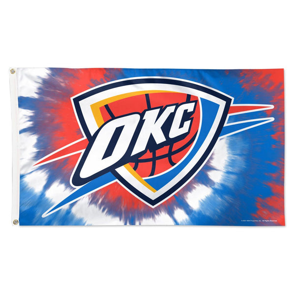 Oklahoma City Thunder TDYE Flag - Deluxe 3' X 5'