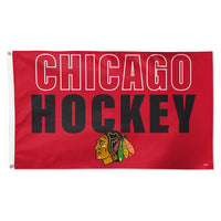Chicago Blackhawks location Flag - Deluxe 3' X 5'