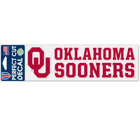 Wholesale-Oklahoma Sooners Stacked Design Perfect Cut Decals 3" x 10"