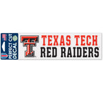 Wholesale-Texas Tech Red Raiders Stacked Design Perfect Cut Decals 3" x 10"