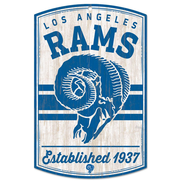 Los Angeles Rams / Classic Logo RETRO Wood Sign 11" x 17" 1/4" thick