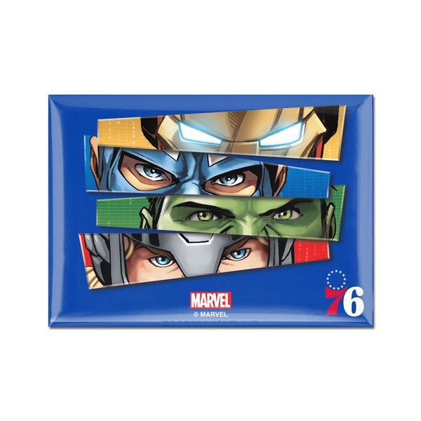 Philadelphia 76ers / Marvel (c) 2021 MARVEL Metal Magnet 2.5" x 3.5"