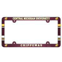 Central Michigan Chippewas Lic Plate Frame Full Color