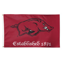 Arkansas Razorbacks ESTABLISHED Flag - Deluxe 3' X 5'