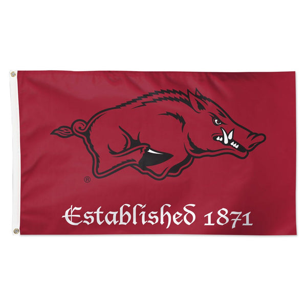 Arkansas Razorbacks ESTABLISHED Flag - Deluxe 3' X 5'