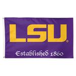 LSU Tigers ESTABLISHED Flag - Deluxe 3' X 5'