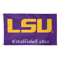 LSU Tigers ESTABLISHED Flag - Deluxe 3' X 5'