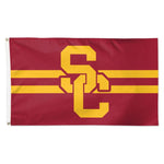 Wholesale-USC Trojans HORIZONTAL STRIPES Flag - Deluxe 3' X 5'