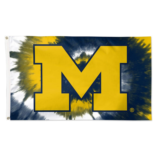 Michigan Wolverines tyedye Flag - Deluxe 3' X 5'